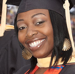 Morgan State graduate smiling